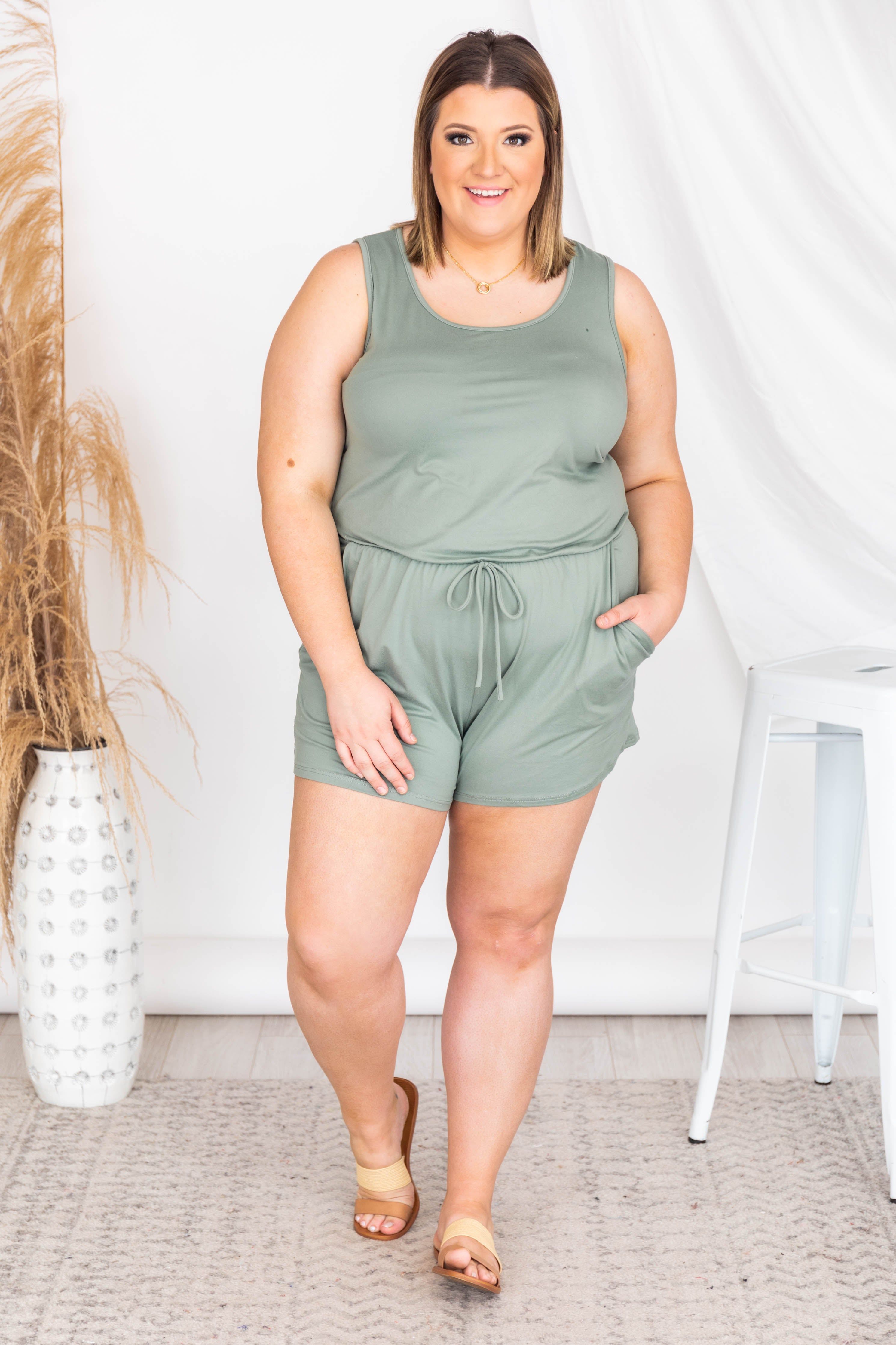 Summer Classics Romper Sage FINAL SALE sold by Pink Lily product image thumbnail 15