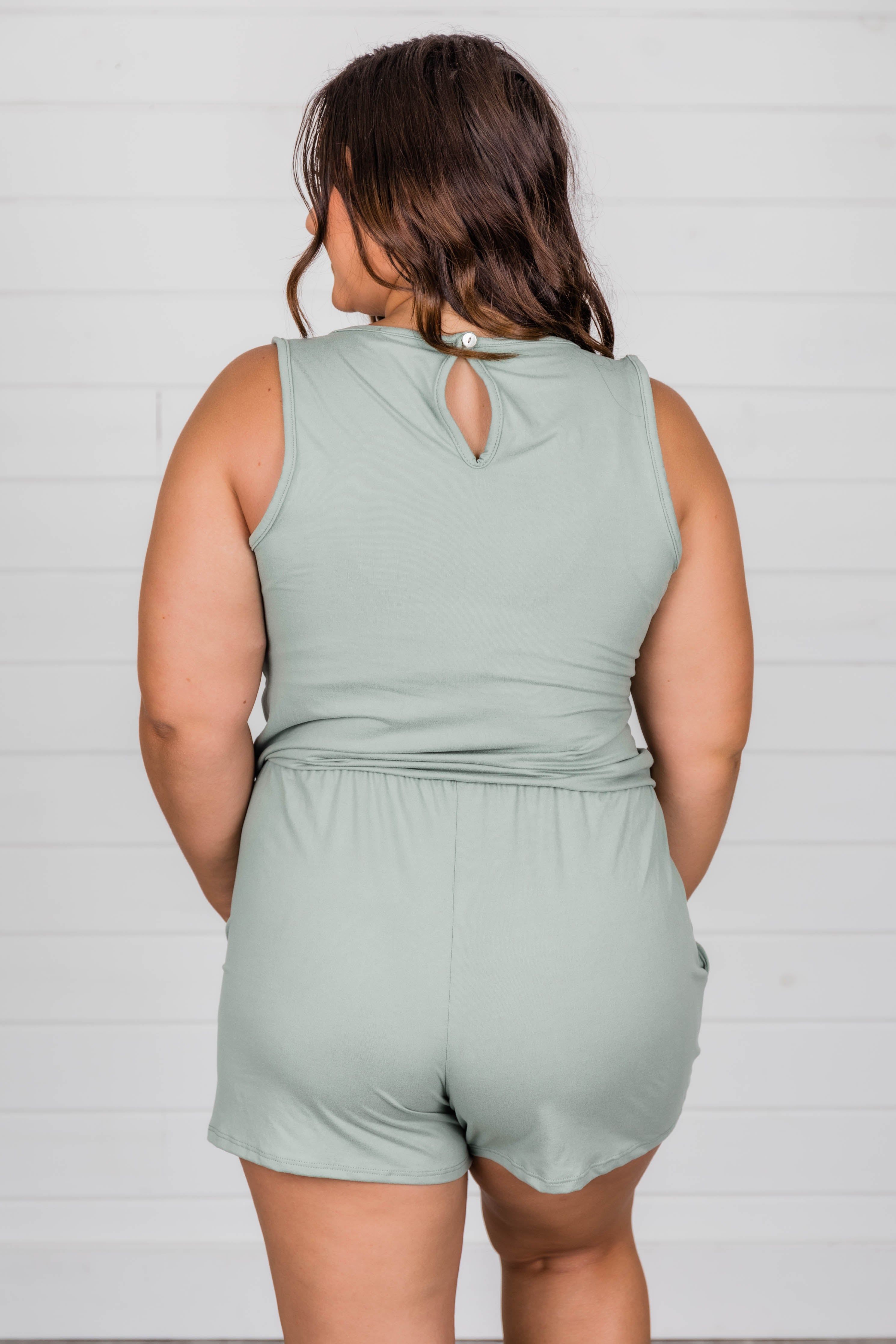 Summer Classics Romper Sage FINAL SALE sold by Pink Lily product image thumbnail 14