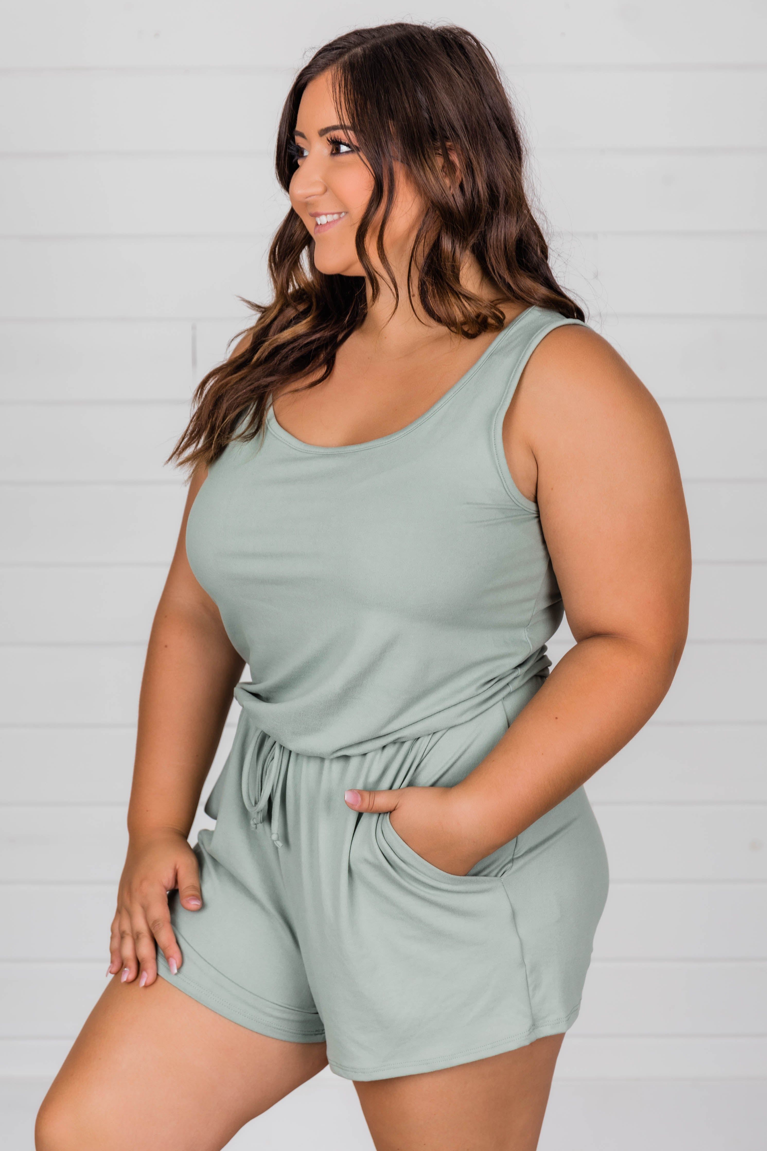 Summer Classics Romper Sage FINAL SALE sold by Pink Lily product image thumbnail 13