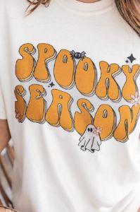Spooky Season Ivory Graphic Tee sold by Pink Lily