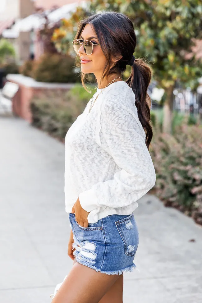 Something Different Ivory Exposed Seam Pullover FINAL SALE sold by Pink Lily product image thumbnail 3