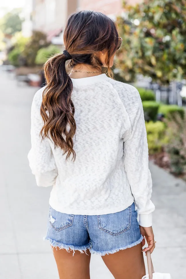 Something Different Ivory Exposed Seam Pullover FINAL SALE sold by Pink Lily product image thumbnail 4