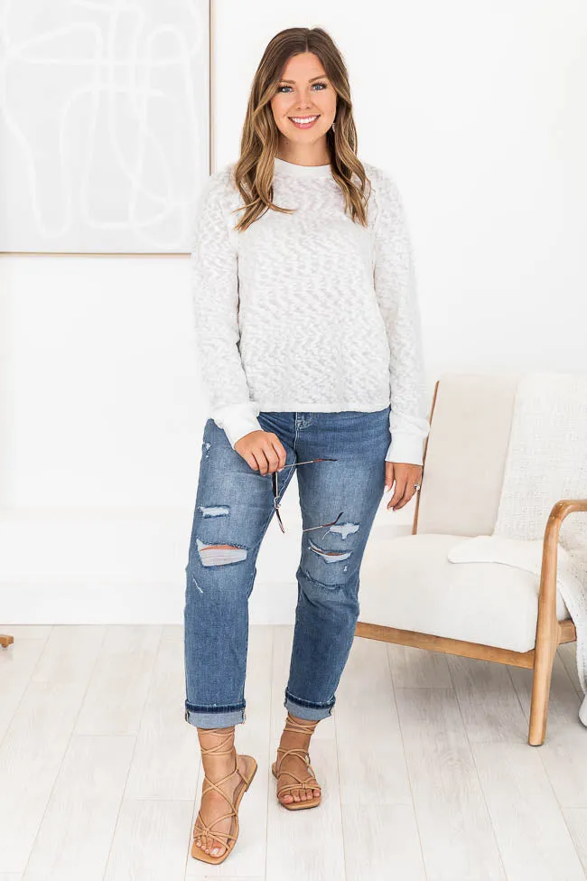 Something Different Ivory Exposed Seam Pullover FINAL SALE sold by Pink Lily product image thumbnail 5