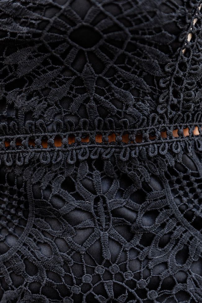 Wished For You Black Lace Mini Dress sold by Pink Lily product image thumbnail 3