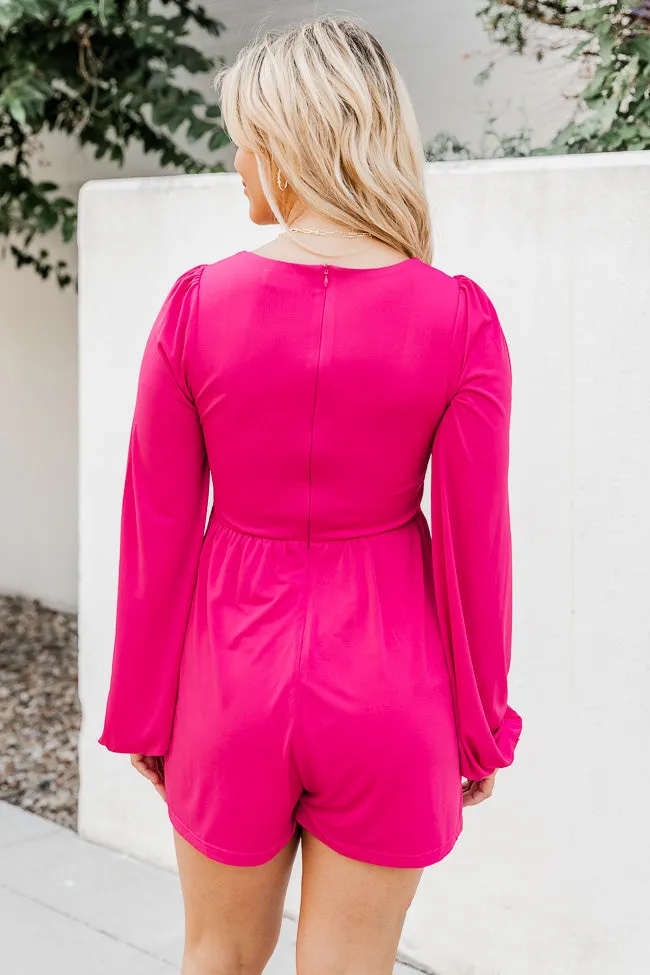 I'm All Yours Fuchsia Ruched Romper FINAL SALE sold by Pink Lily product image thumbnail 3