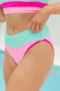 Feeling Coastal Mint And Pink Color Block Bikini Bottoms FINAL SALE sold by Pink Lily