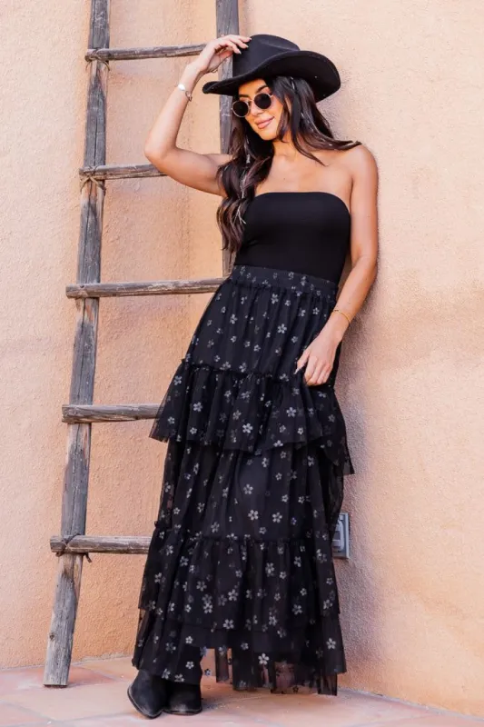 Actin' Up Black Knit Bandeau Top FINAL SALE sold by Pink Lily