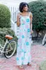 Sunkissed Feeling Teal Floral Maxi Dress FINAL SALE sold by Pink Lily