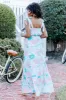 Sunkissed Feeling Teal Floral Maxi Dress FINAL SALE sold by Pink Lily