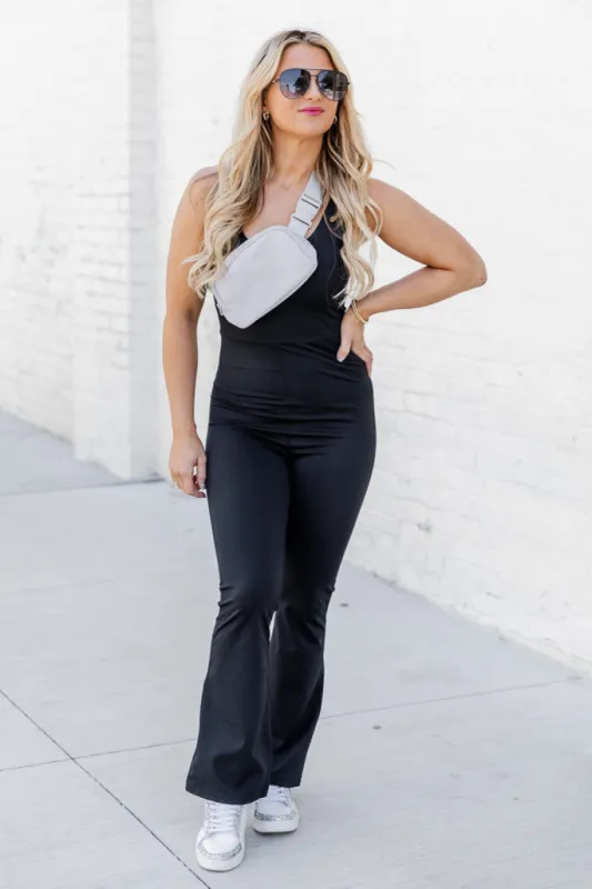 Stronger Everyday Black Flare Onesie FINAL SALE sold by Pink Lily