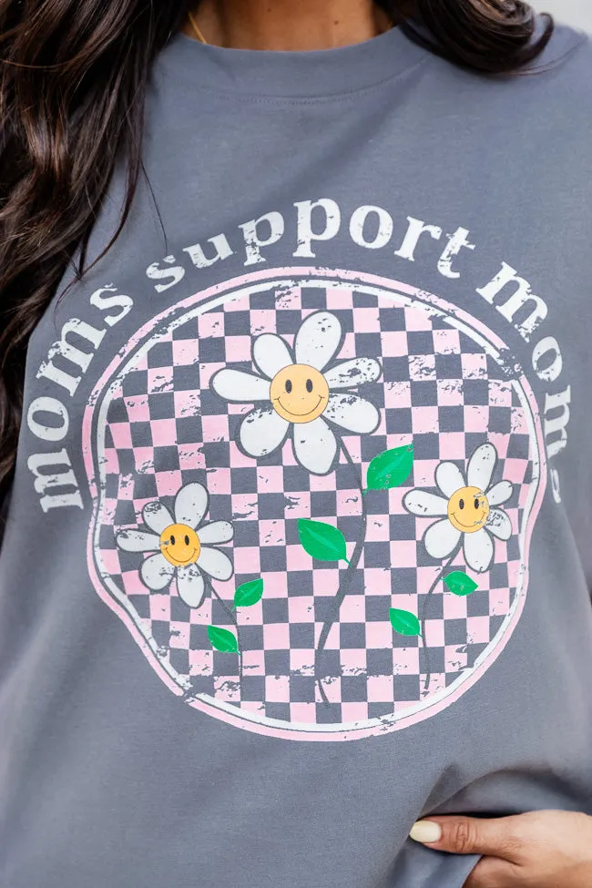 Moms Support Moms Grey Comfort Colors Graphic Tee sold by Pink Lily product image thumbnail 3