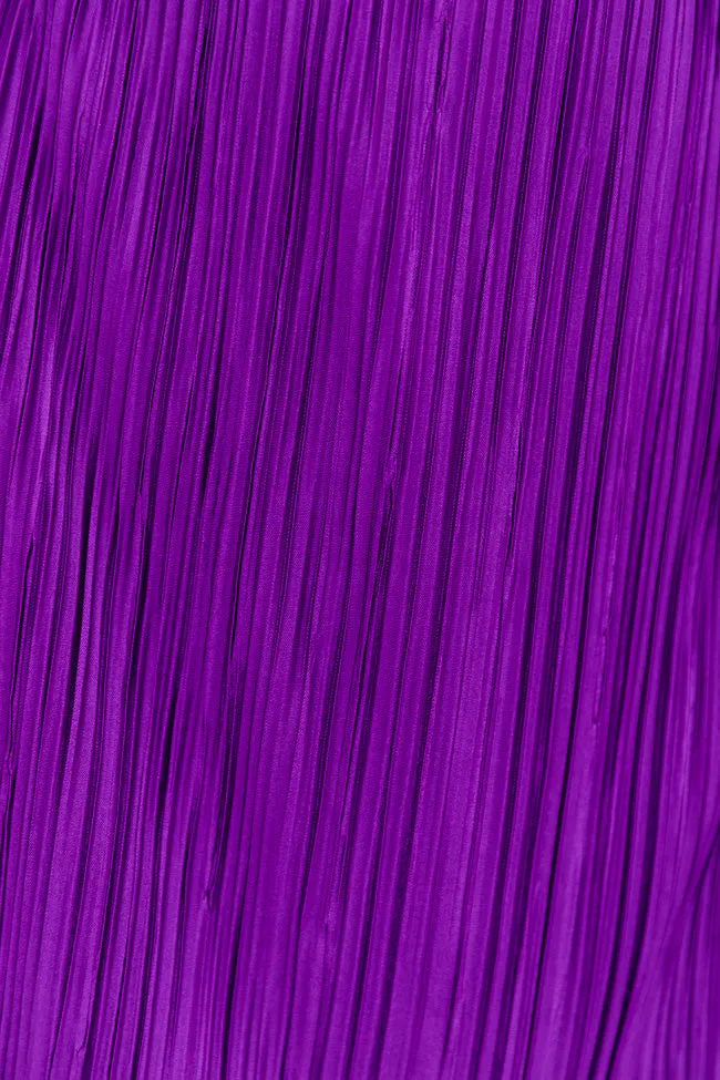Through The Night Purple Plisse Mini Wrap Dress FINAL SALE sold by Pink Lily product image thumbnail 4