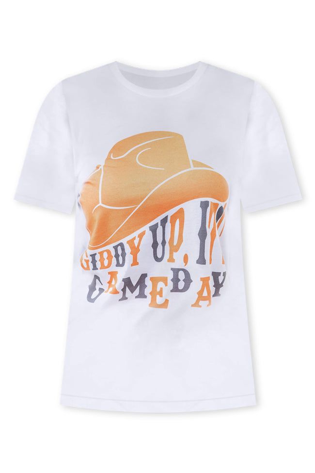 Giddy up its Gameday Orange White Graphic Tee sold by Pink Lily product image thumbnail 5
