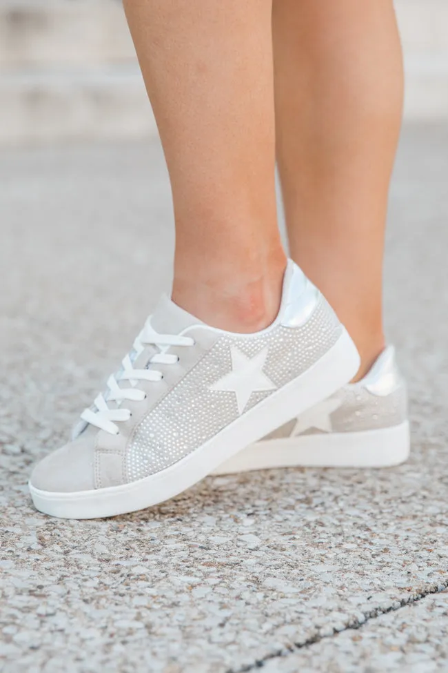 Karlie Taupe Rhinestone Star Sneaker SALE sold by Pink Lily product image thumbnail 3