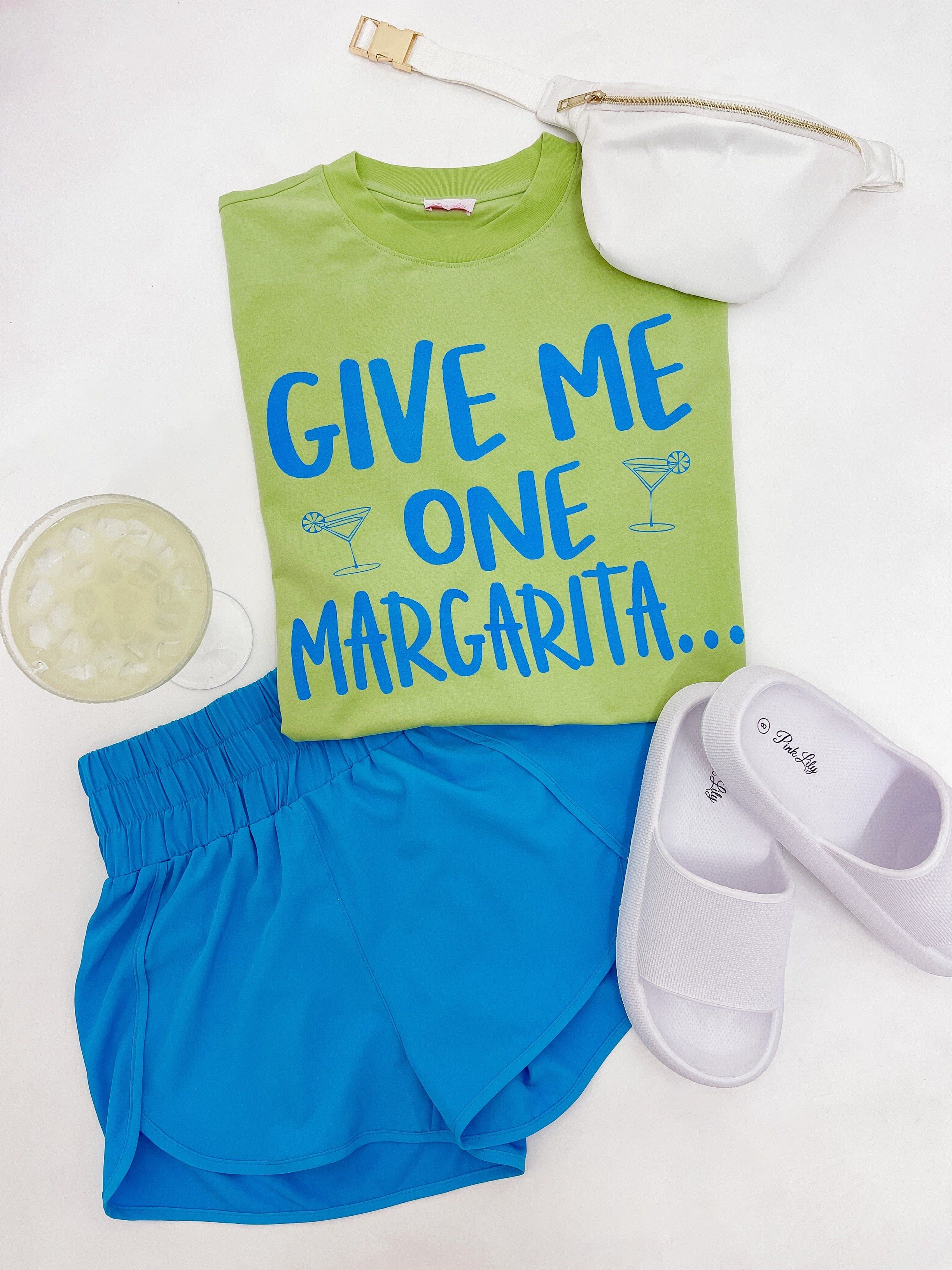Give Me One Margarita Mint Oversized Graphic Tee sold by Pink Lily product image thumbnail 4
