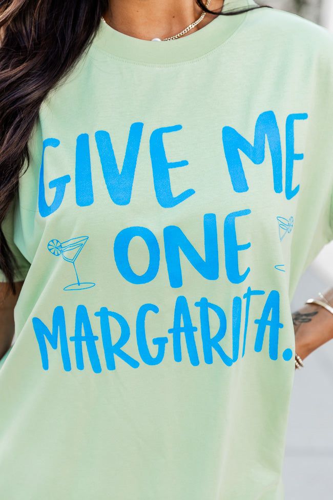 Give Me One Margarita Mint Oversized Graphic Tee sold by Pink Lily product image thumbnail 3