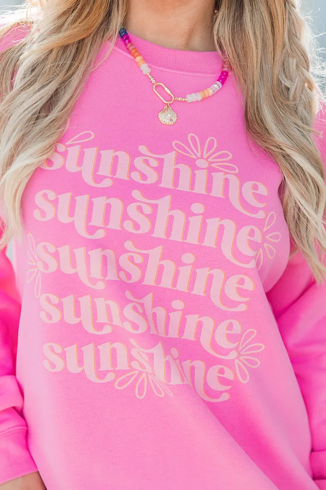 Sunshine Repeat Pink Graphic Sweatshirt sold by Pink Lily product image thumbnail 3