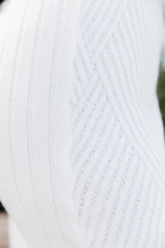 Chasing After You Turtleneck Textured Long Sleeve Cream Maxi Dress sold by Pink Lily product image thumbnail 5