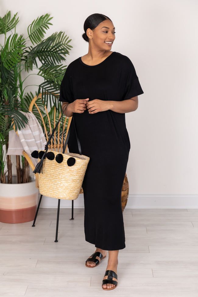 Simple Melody Midi Black T-Shirt Dress FINAL SALE sold by Pink Lily product image thumbnail 9