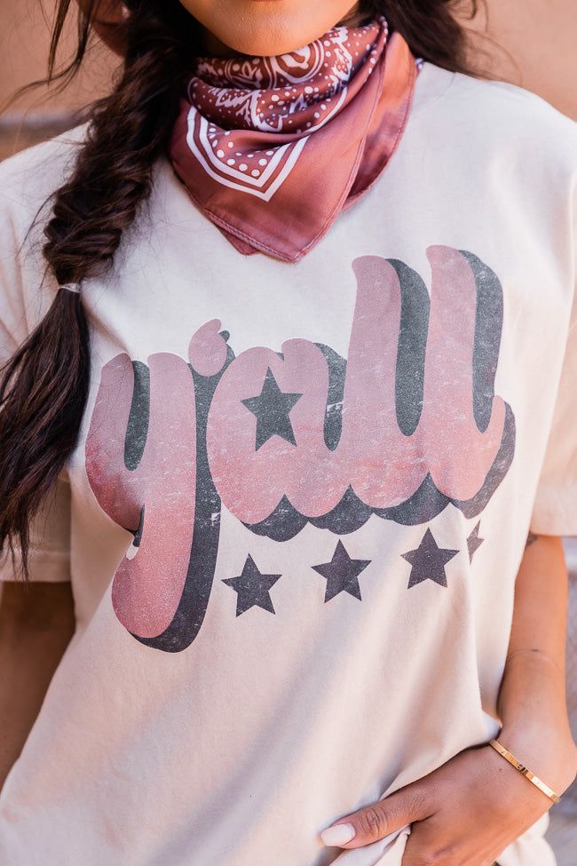 Yall Ivory Oversized Graphic Tee SALE sold by Pink Lily product image thumbnail 3
