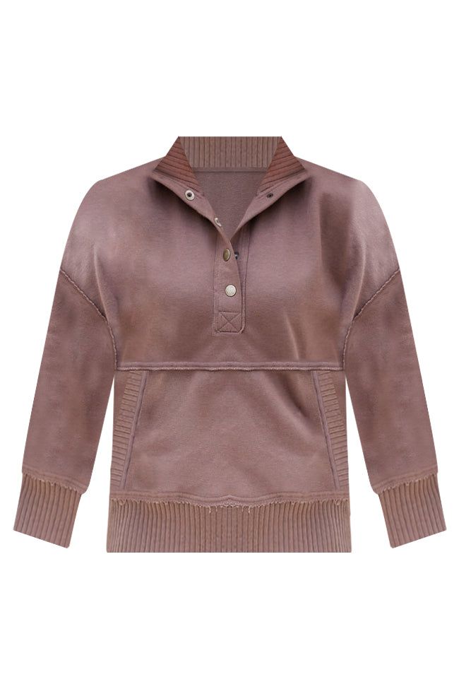 Just Go With It Brown Henley Pullover FINAL SALE sold by Pink Lily product image thumbnail 5
