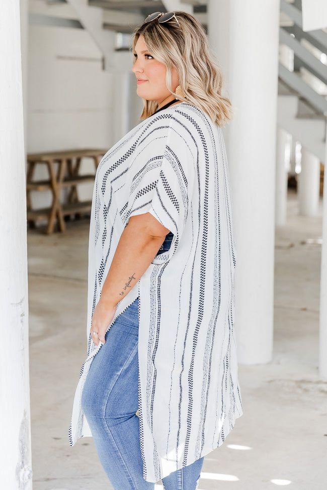 Sucker For You Ivory and Black Printed Kimono sold by Pink Lily product image thumbnail 6