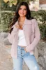 Want You To Know Mauve Fuzzy Collared Cardigan SALE sold by Pink Lily