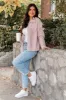 Want You To Know Mauve Fuzzy Collared Cardigan SALE sold by Pink Lily