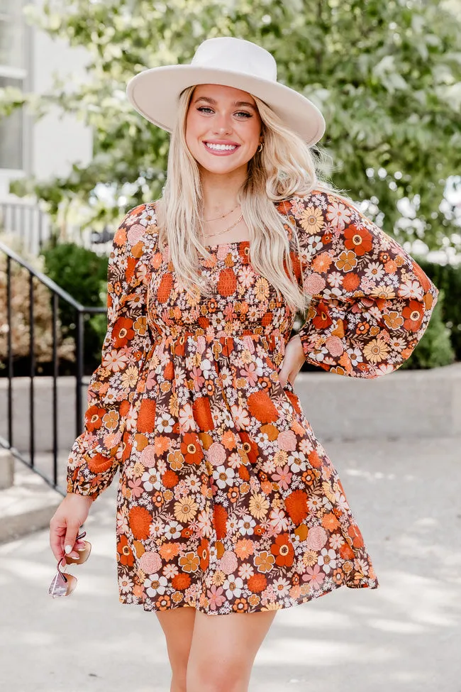 Daisy Dreamin' Brown Floral Dress FINAL SALE sold by Pink Lily