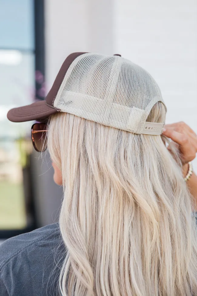 Cowboys and Tequila Brown and Khaki Trucker Hat sold by Pink Lily product image thumbnail 3