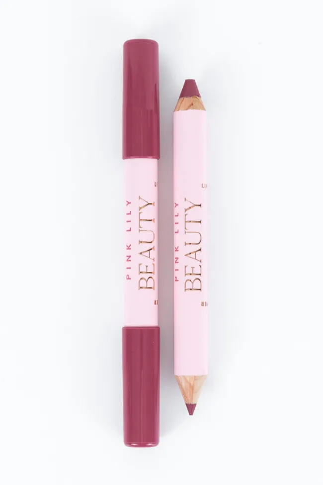 Pink Lily Beauty Double Bloom Dual Lipstick and Lip Liner - Sugar Plum Kiss FINAL SALE sold by Pink Lily