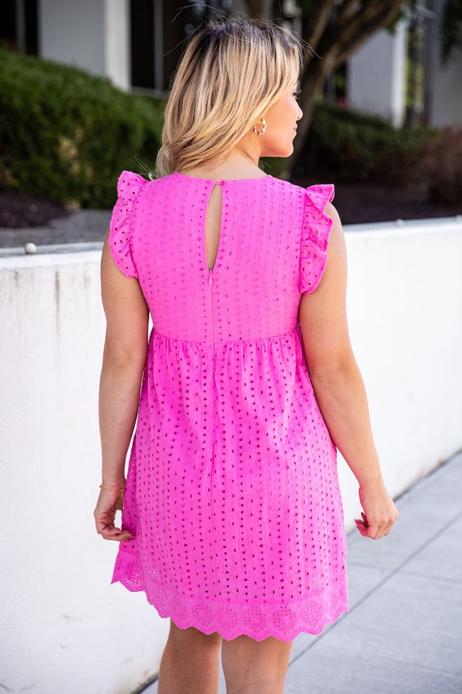 You Found My Heart Pink Round Neck Lace Romper Dress FINAL SALE sold by Pink Lily product image thumbnail 4