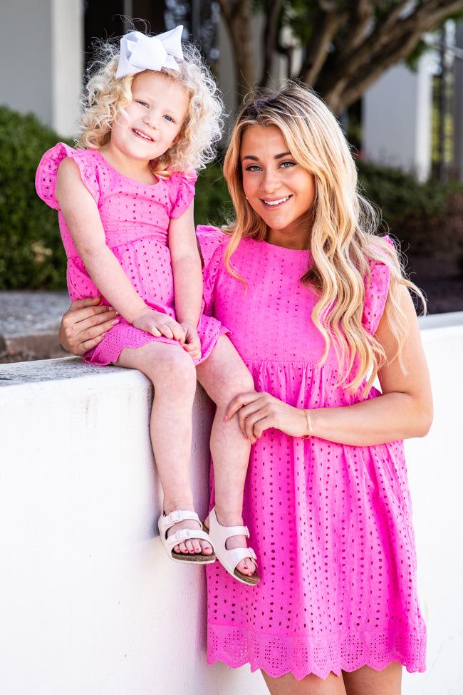 You Found My Heart Pink Round Neck Lace Romper Dress FINAL SALE sold by Pink Lily product image thumbnail 2