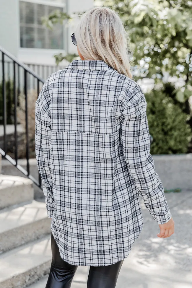 All I Ever Wanted Ivory Plaid Button Front Blouse FINAL SALE sold by Pink Lily product image thumbnail 5