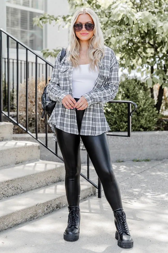 All I Ever Wanted Ivory Plaid Button Front Blouse FINAL SALE sold by Pink Lily product image thumbnail 2