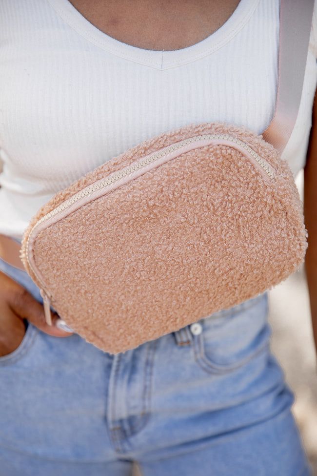 In A Hurry Teddy Sherpa Belt Bag sold by Pink Lily product image thumbnail 4
