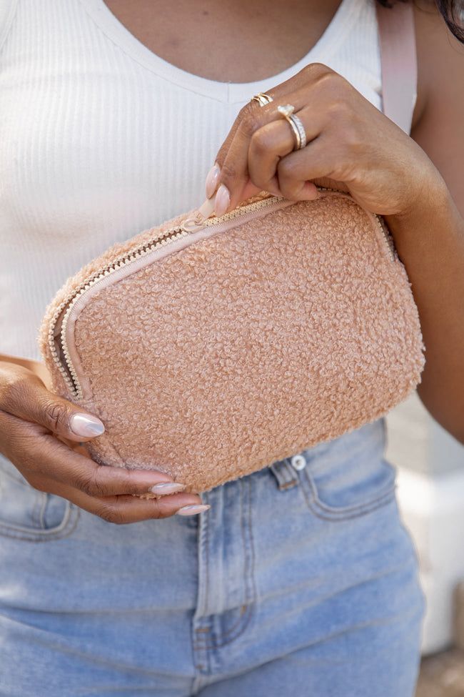 In A Hurry Teddy Sherpa Belt Bag sold by Pink Lily product image thumbnail 3