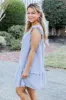 Make Today Happy Light Blue Flutter Sleeve Mini Dress FINAL SALE sold by Pink Lily