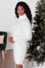Be A Light White Fuzzy Turtleneck Sweater Mini Dress FINAL SALE sold by Pink Lily