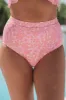 Carefree Days Ahead Pink Floral Printed High Waisted Bikini Bottoms FINAL SALE sold by Pink Lily