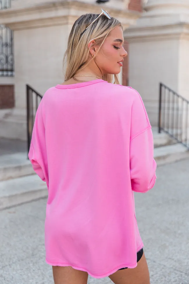 Setting Goals Pink Pocketed Long Sleeve Knit Top sold by Pink Lily product image thumbnail 5