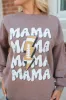 Mama Football Repeat Mocha Graphic Sweatshirt sold by Pink Lily