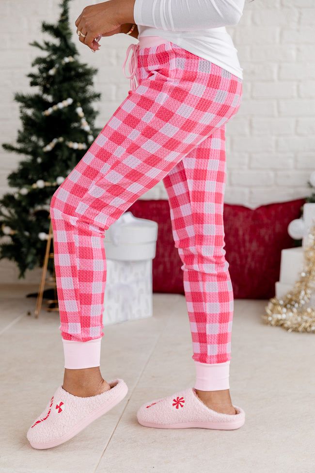Pink Plaid Lounge Joggers sold by Pink Lily product image thumbnail 3
