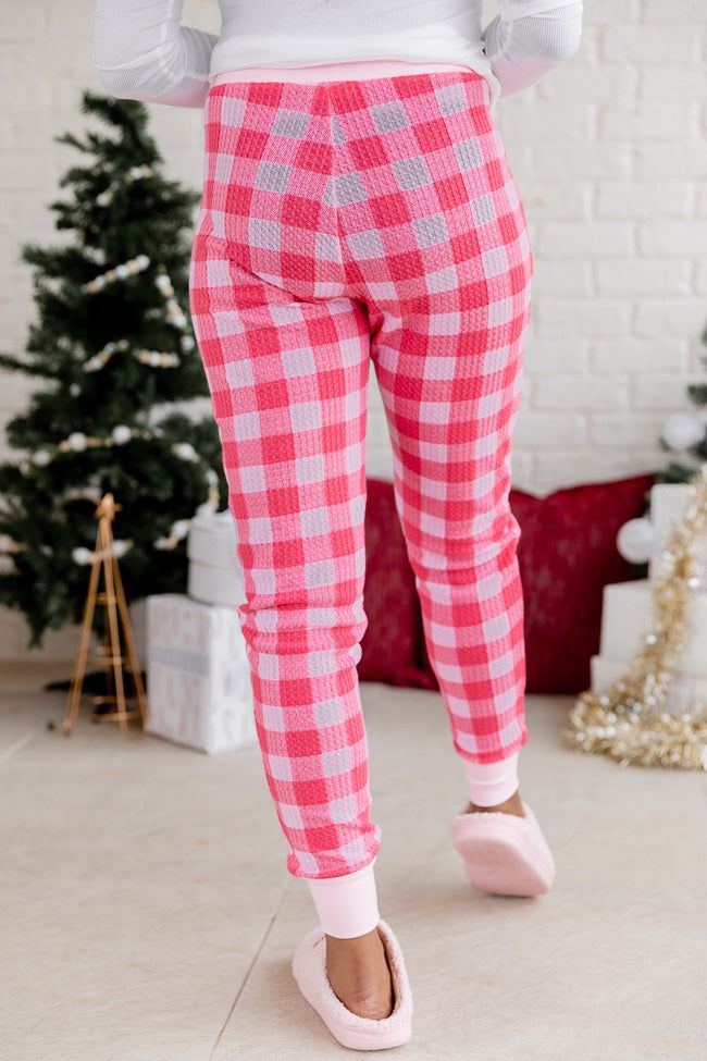 Pink Plaid Lounge Joggers sold by Pink Lily product image thumbnail 4