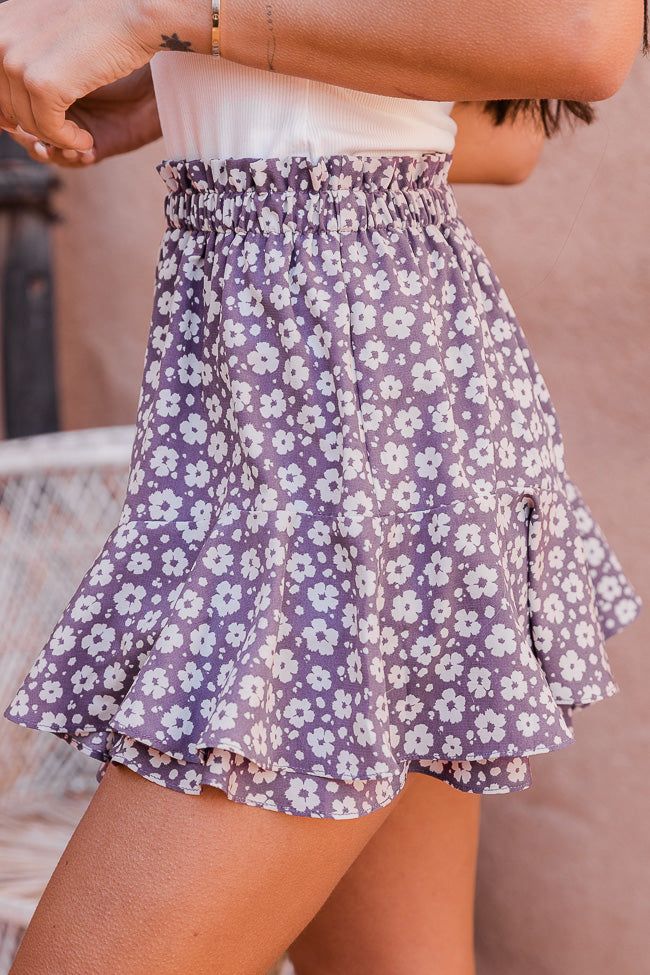 Always Better Together Purple Floral Flounce Skort sold by Pink Lily product image thumbnail 4