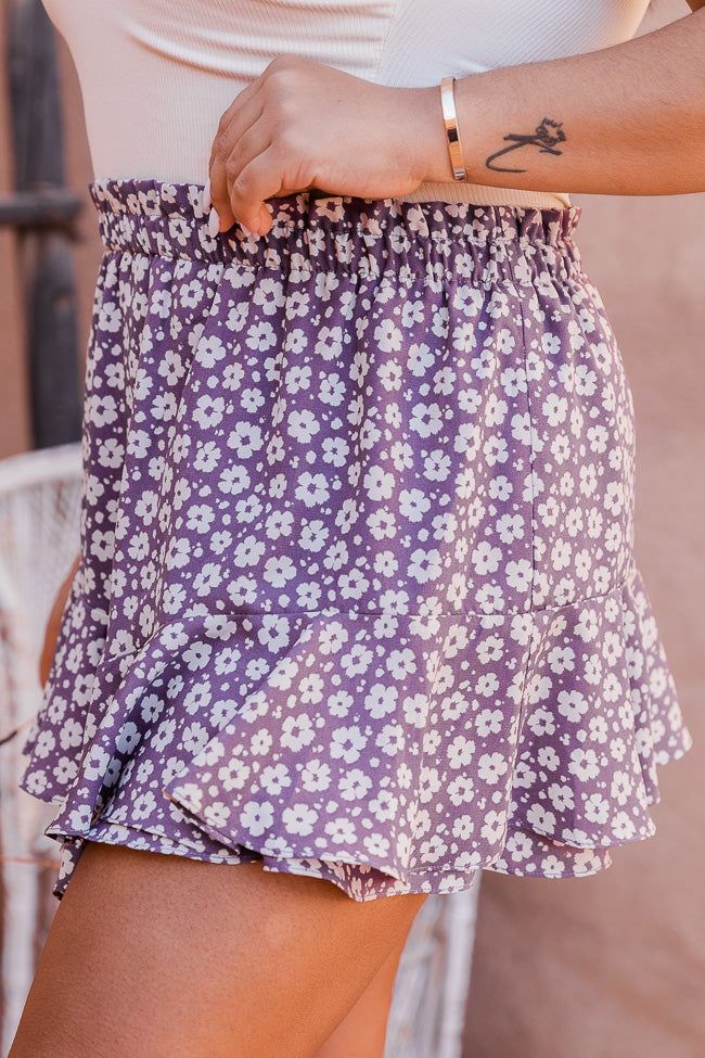 Always Better Together Purple Floral Flounce Skort sold by Pink Lily product image thumbnail 9