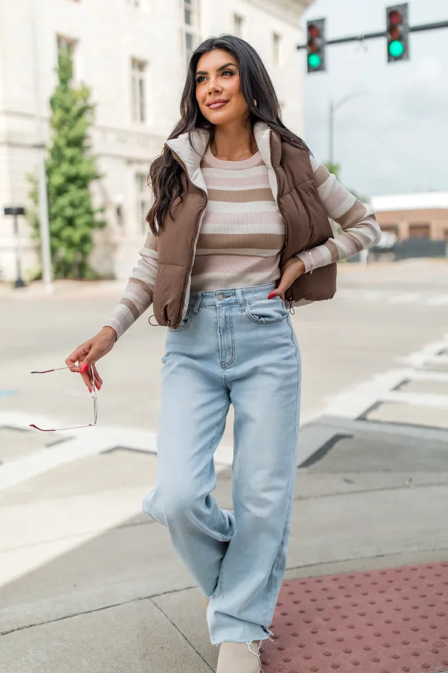 Where You See Fit Cocoa and Khaki Reversible Vest FINAL SALE sold by Pink Lily product image thumbnail 2