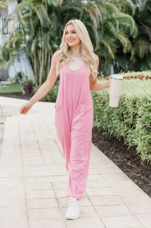 Day In The Life Bubblegum Pink Jumpsuit FINAL SALE sold by Pink Lily