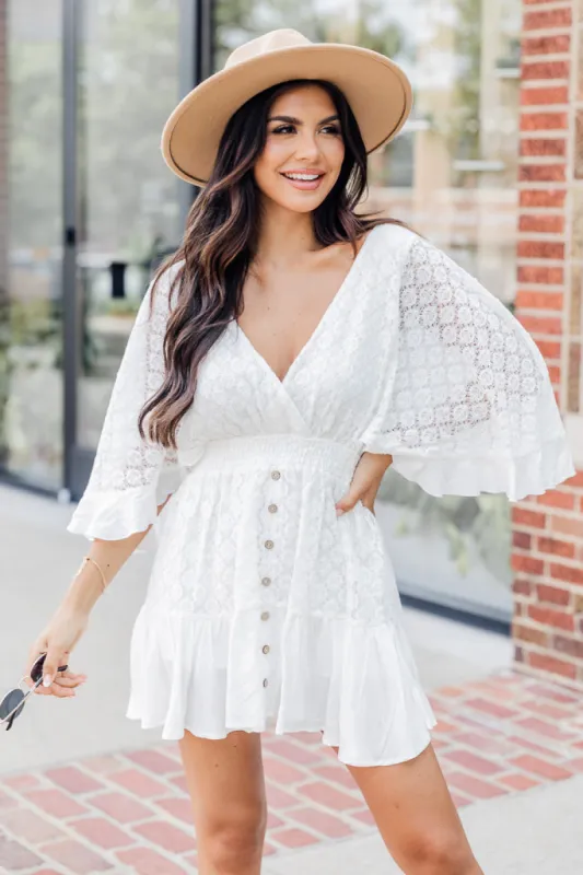 A Happier Place White Lace Romper FINAL SALE sold by Pink Lily