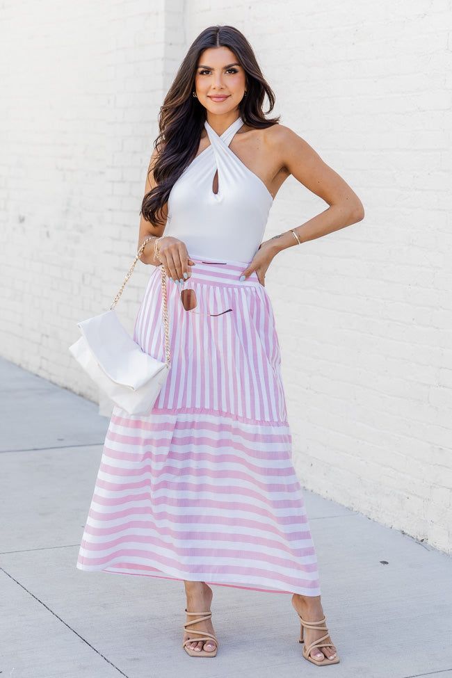 I Go Back Pink Striped Maxi Skirt FINAL SALE sold by Pink Lily product image thumbnail 2